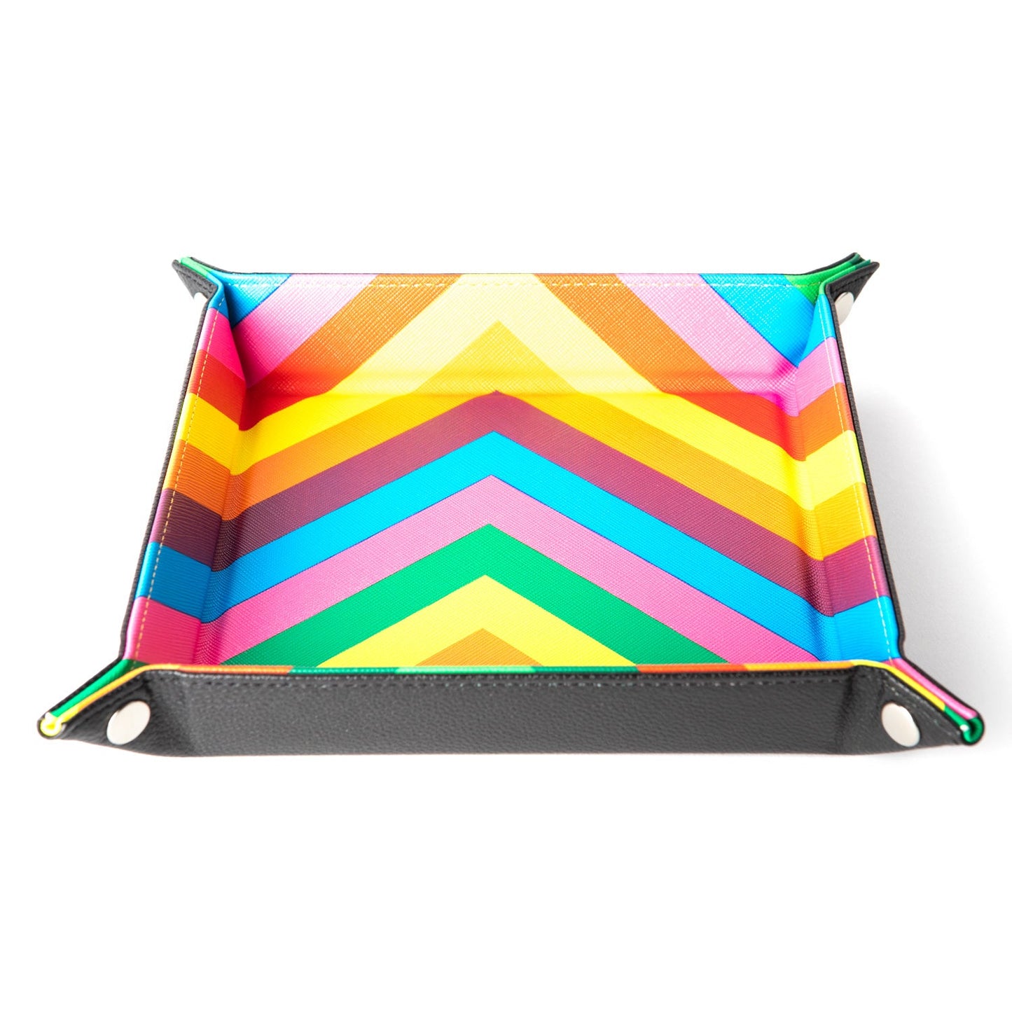 Fanroll - Pride Fold Up Velvet Dice Tray - Rainbow Flag product image at Cake or Dice