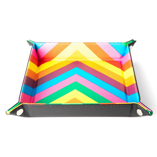 Fanroll - Pride Fold Up Velvet Dice Tray - Rainbow Flag product image at Cake or Dice